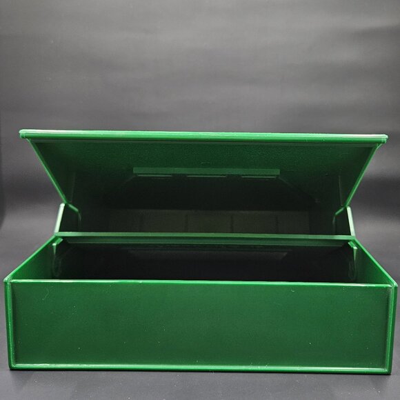 Vintage 80's FLIP'N'FILE 10 Green 5-1/4" Floppy Disk Diskette Storage Case - Picture 14 of 16